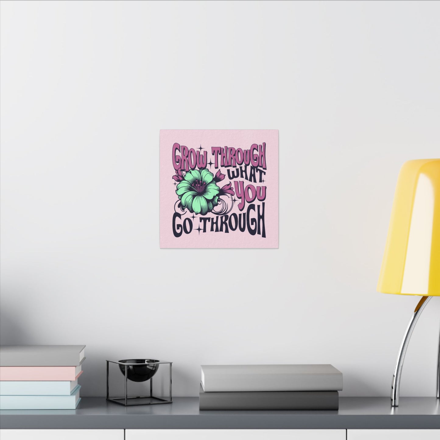 Inspirational Wall Art, Floral Canvas Decor, Motivational Home Decor, Gift for Friends, Positive Vibes