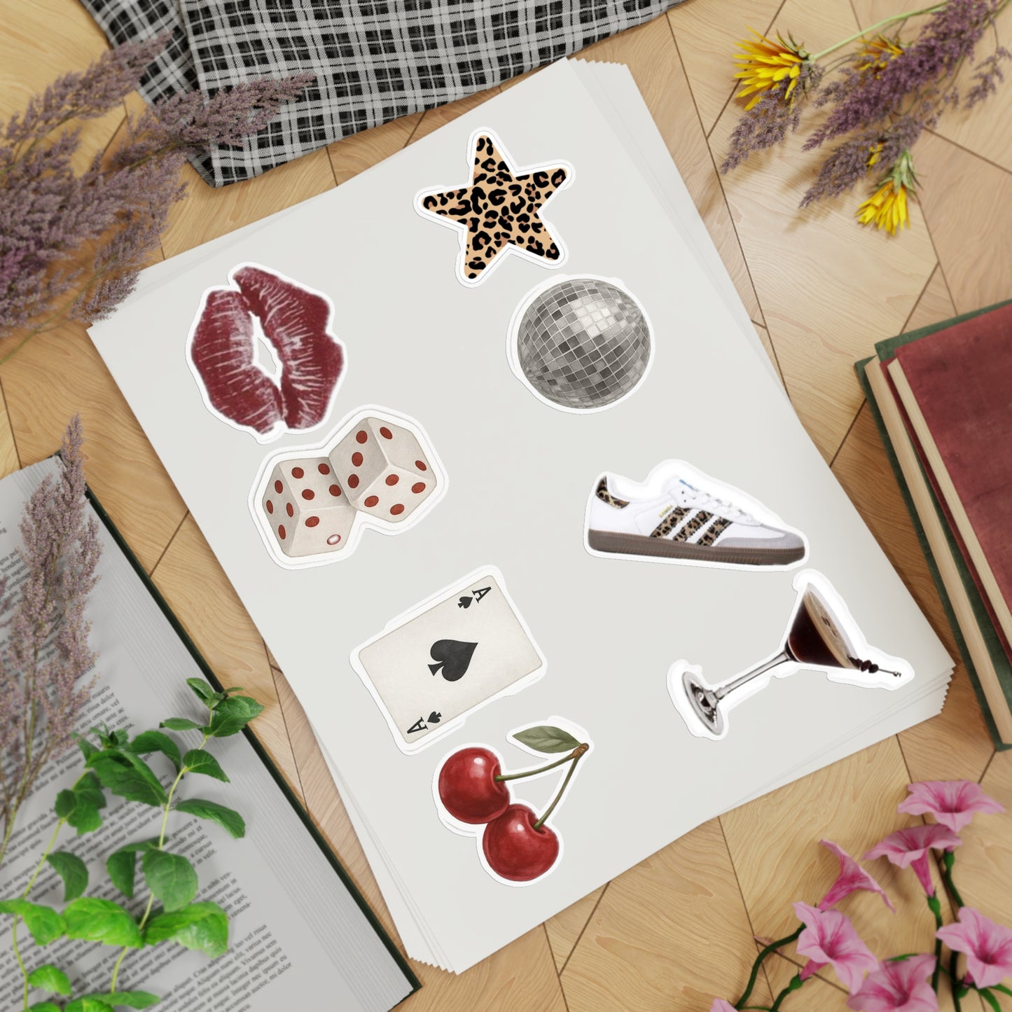 The It Girl Sticker Pack, 10-Piece Set, Waterproof Stickers, Laptop Stickers, Gift for Teens, Journal and Planner Stickers, Colorful Art
