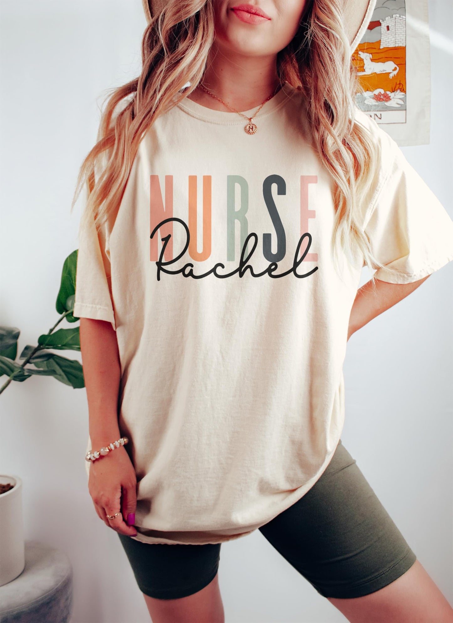 Custom Nurse Gift, Nurse Name Shirt, Personalized Gift for Nurses, Nursing School Student, Customized Graduation Gift, Unisex Graphic Tee Natural