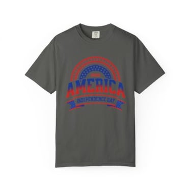 Patriotic Unisex T-shirt for Independence Day Celebrations, Casual Wear, Gift for Veterans, Fourth of July, BBQ