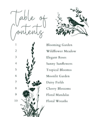 Aesthetic Florals coloring book