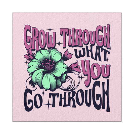 Inspirational Wall Art, Floral Canvas Decor, Motivational Home Decor, Gift for Friends, Positive Vibes