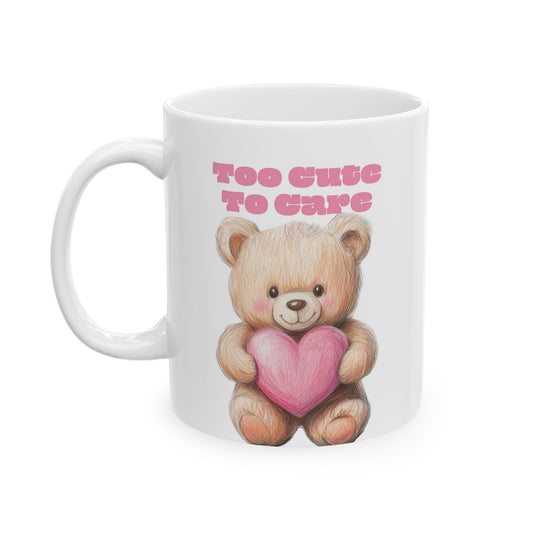 Cute Bear Love Ceramic Mug, Perfect Gift for Friends, Birthday, Valentine's Day, Home Decor, Personalized Coffee Mug