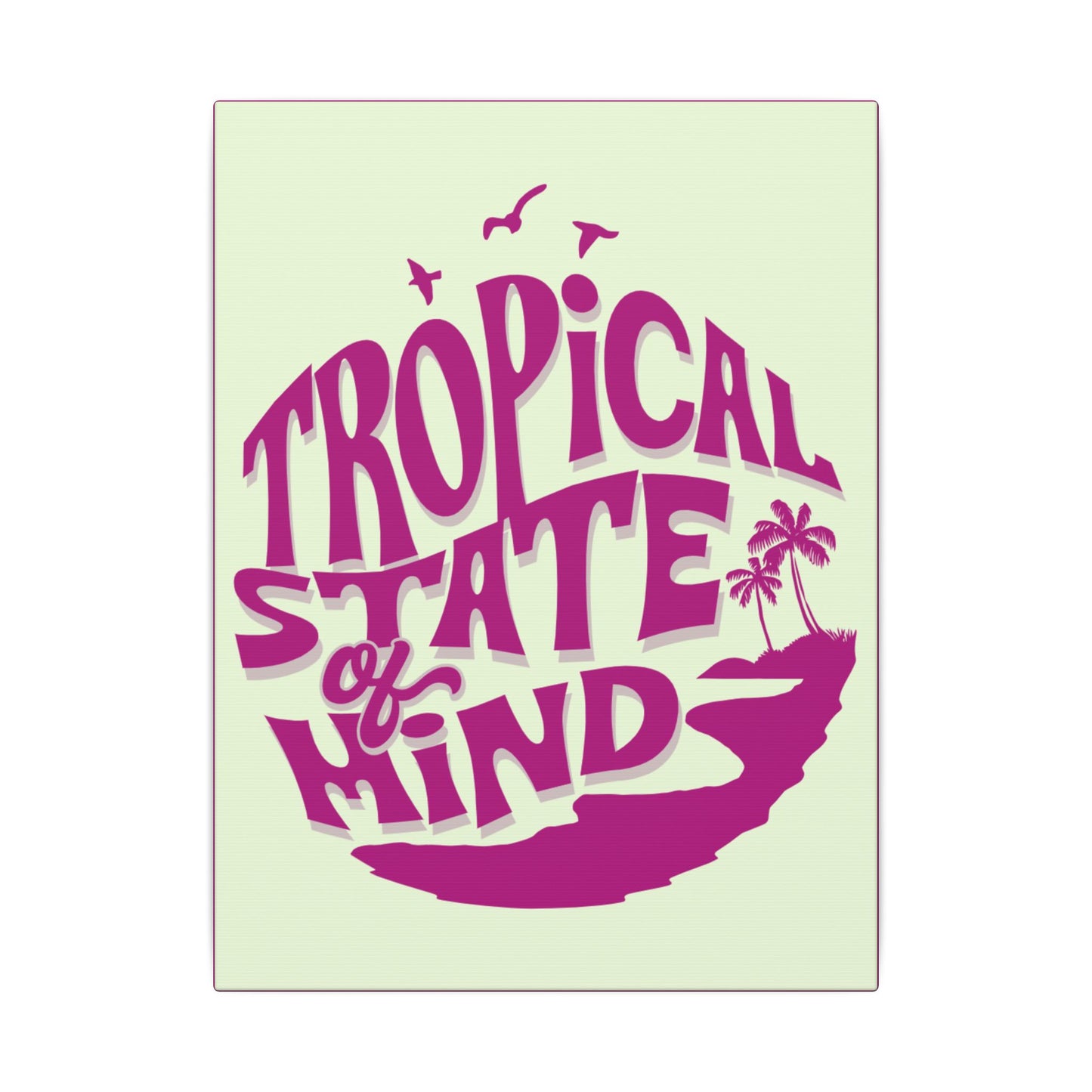 Tropical State of Mind Canvas Art, Beach House Decor, Gift for Ocean Lovers, Summer Vibes