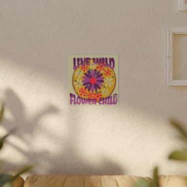 Live Wild Flower Child Canvas Art