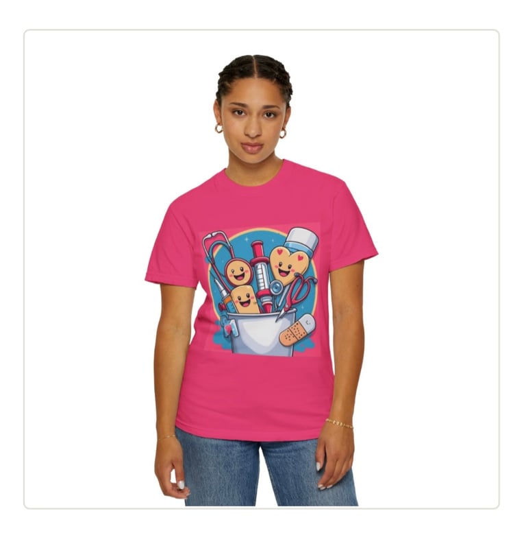 heart and syringe nursing shirt