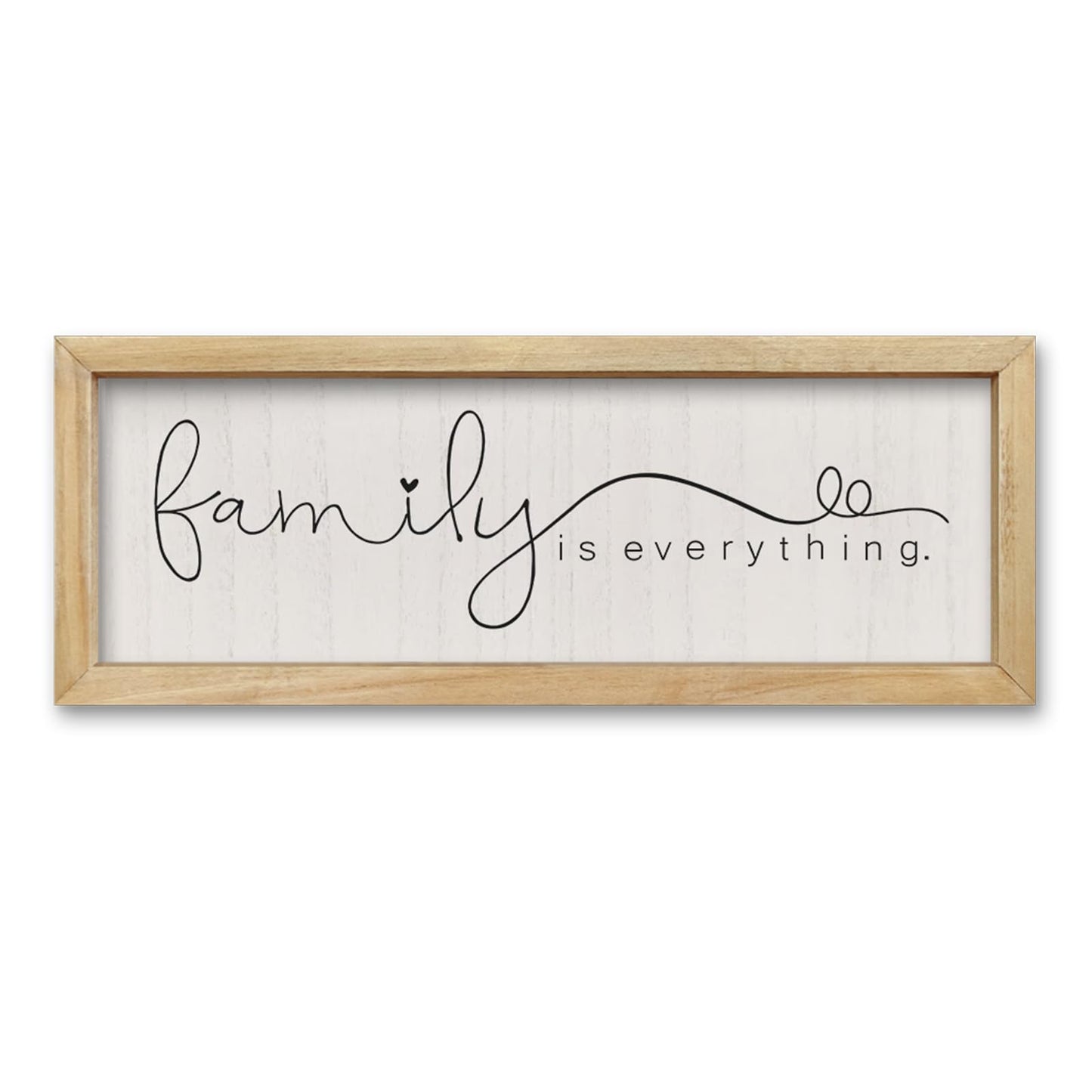 comurdyo Family is Everything Sign Wall Decor 16"×6" Family Wood Framed for Living Room Entryway Home Hanging Plaque Wall Art (Wood)
