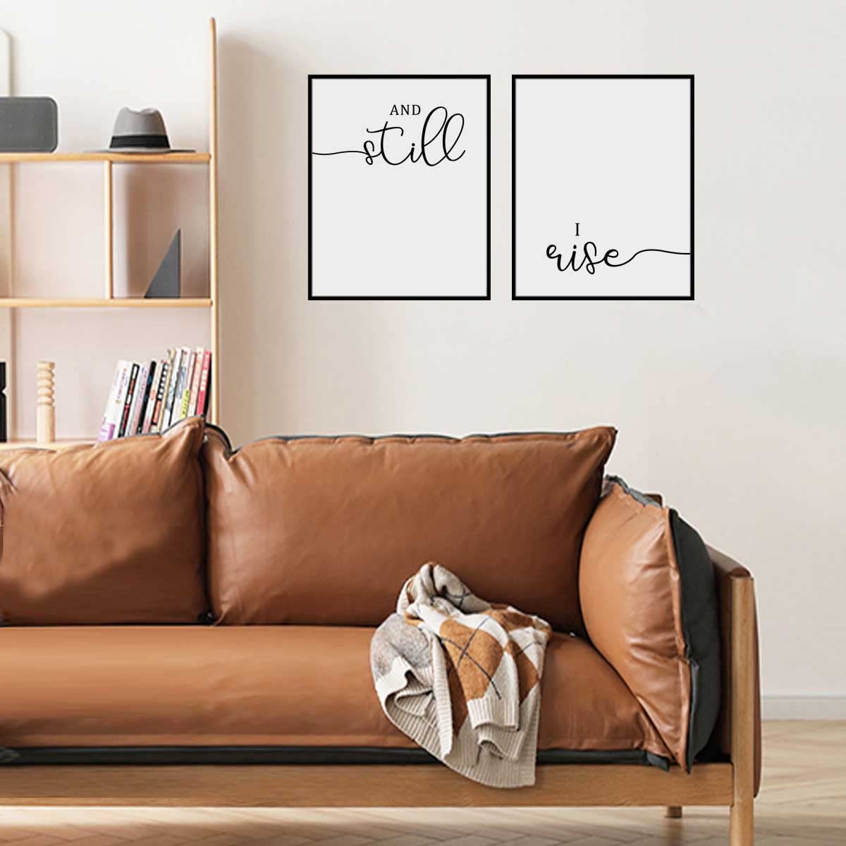 And Still I Rise Print Quote Motivational Wall Decor Bedroom Inspirational Wall Art Still I Rise Wall Art Above Bed Art Set of 2 UNFRAMED 11x14inch