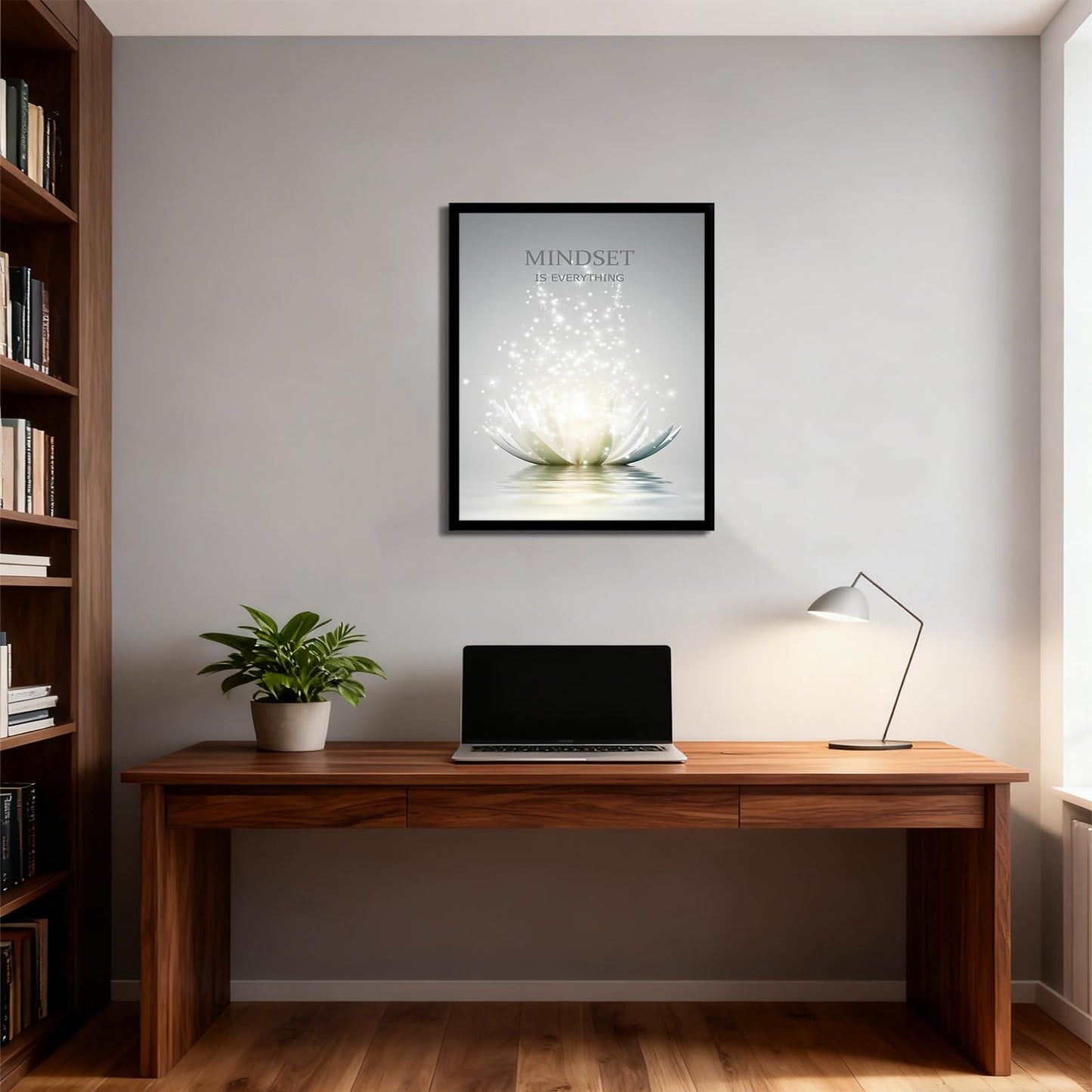 YTAPIFS Lotus Flower Wall Art Spiritual Meditation Poster Wall Decor Mindset Motivational Quotes Picture Modern Zen Prints Artwork for Office 12 x 16 in Unframe