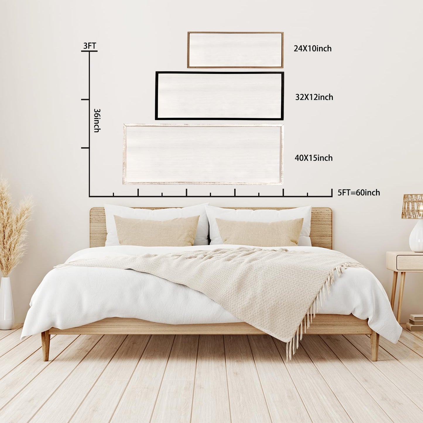 Surfapans And So Together They Built A Life They Loved Wall Decor 40”X15” Large Framed Farmhouse Wood Sign for Bedroom Above Bed Living Room Over Bed Wall Art Modern Hanging Decoration (Wood)