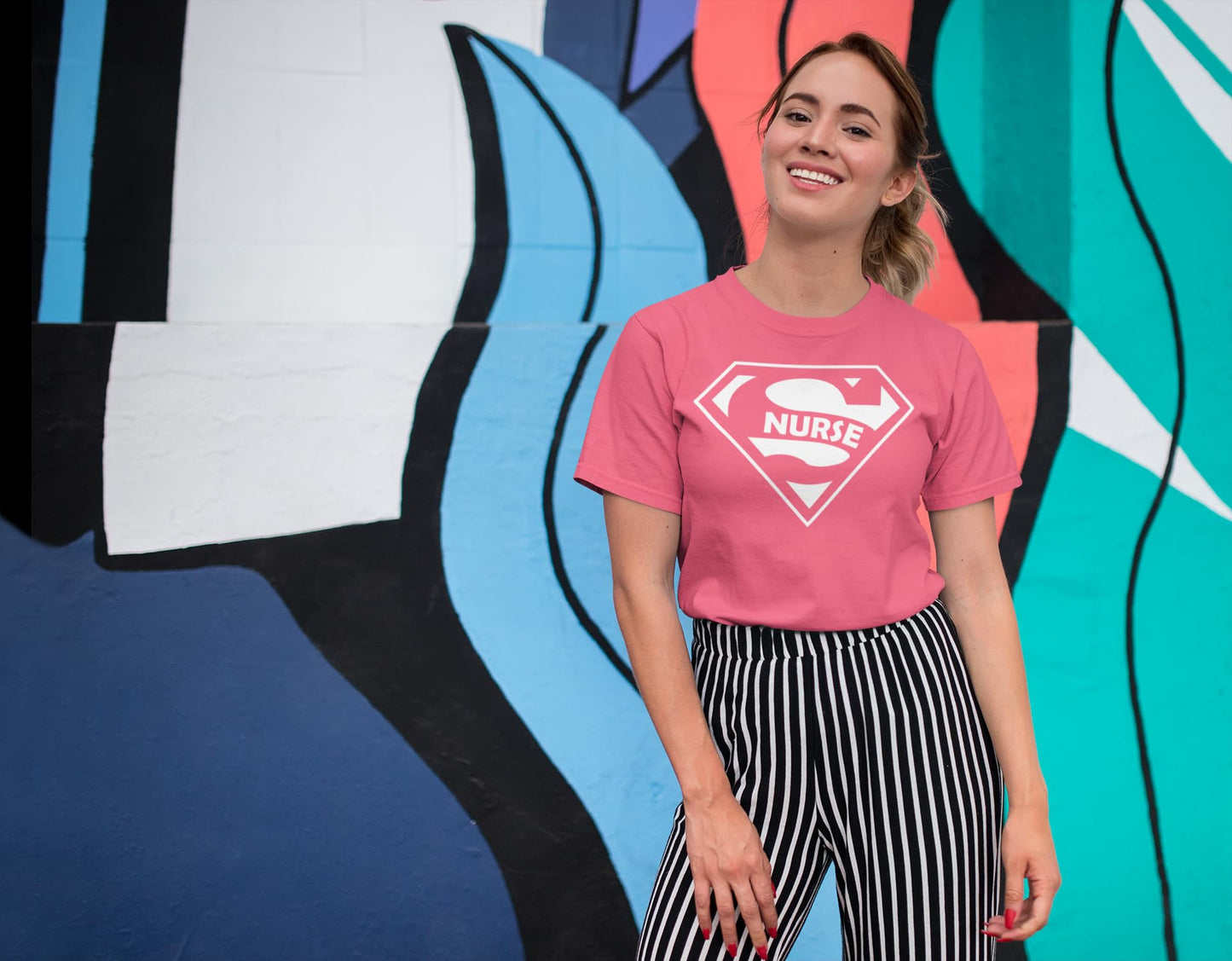 Superhero Nurse T-Shirt, Ideal Appreciation Gift, Tribute to Healthcare Heroes in Scrubs, Perfect for Nurse's Day, Thoughtful Gift for Nurses, Unisex, Various Sizes