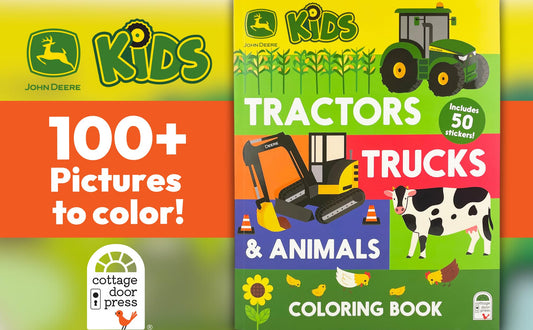 John Deere Kids Coloring Book for Little Farm and Tractor Lovers; Includes Perforated Pages and Bonus Sticker Sheet