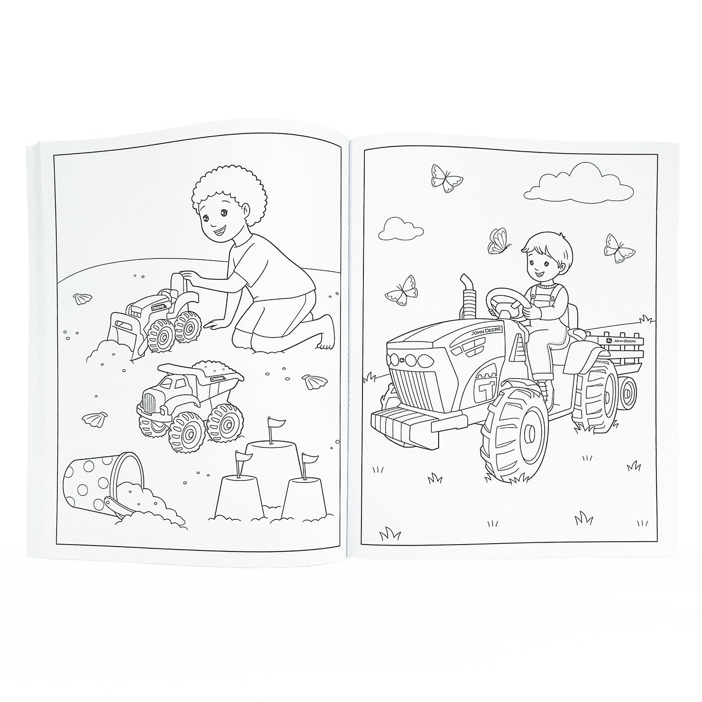 John Deere Kids Coloring Book for Little Farm and Tractor Lovers; Includes Perforated Pages and Bonus Sticker Sheet