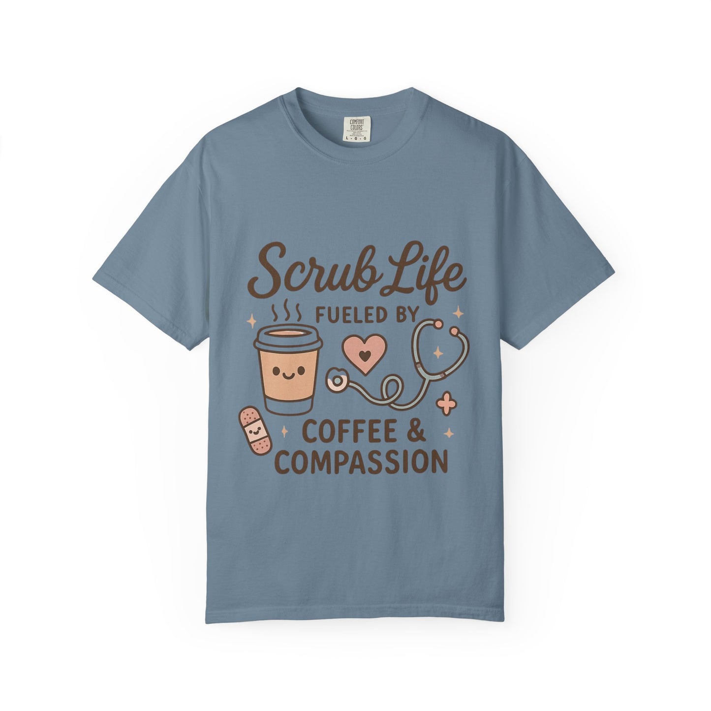 Cute Scrub Life T-shirt, Perfect Gift for Nurses, Medical Staff, Healthcare Workers, Coffee Lovers, Fun Occupational Apparel