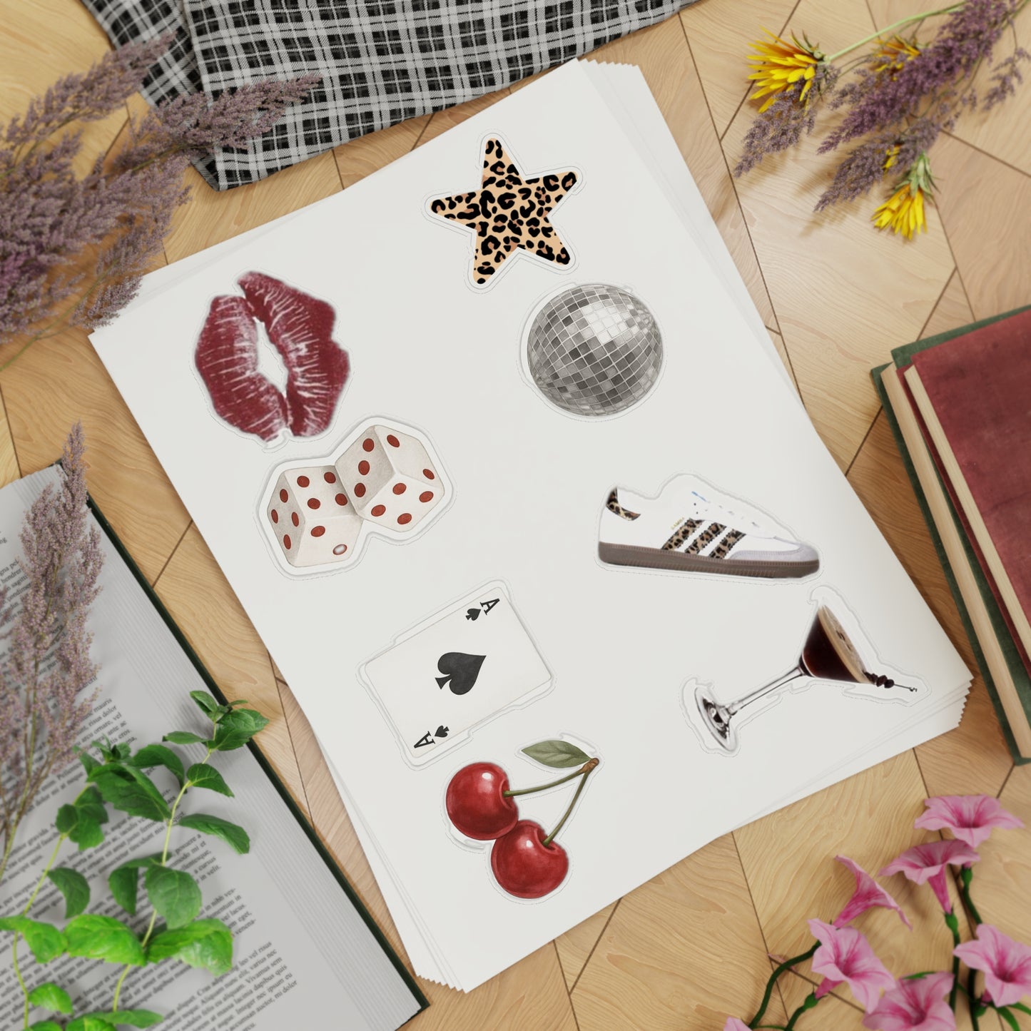 The It Girl Sticker Pack, 10-Piece Set, Waterproof Stickers, Laptop Stickers, Gift for Teens, Journal and Planner Stickers, Colorful Art