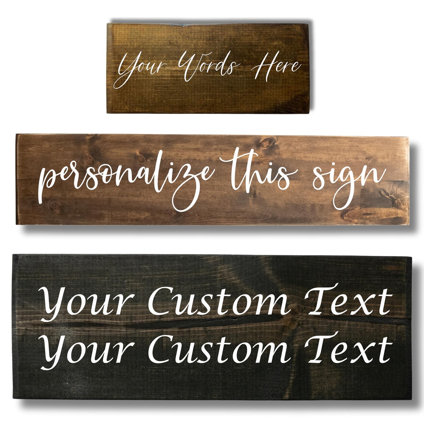 Custom Wood Sign, Personalized Words or Text Wooden Wall Decor, Rustic Farmhouse Home Decor, Personalized Sign Gift, Custom Quote Sign
