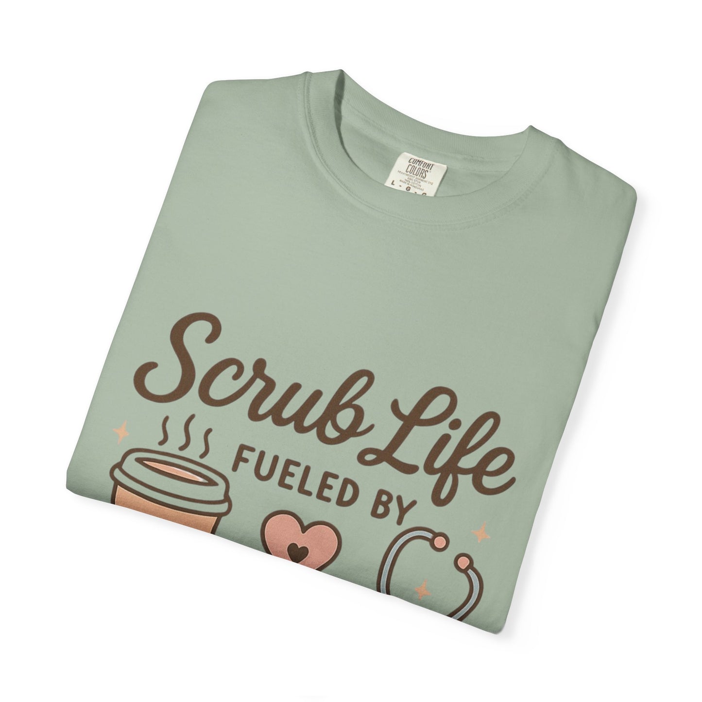 Cute Scrub Life T-shirt, Perfect Gift for Nurses, Medical Staff, Healthcare Workers, Coffee Lovers, Fun Occupational Apparel