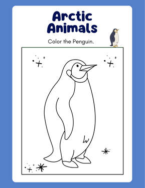 Arctic Animals Coloring Book