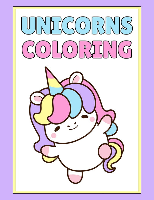 Unicorns Coloring Book, 10 pages