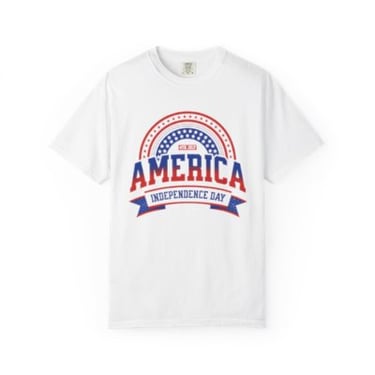 Patriotic Unisex T-shirt for Independence Day Celebrations, Casual Wear, Gift for Veterans, Fourth of July, BBQ