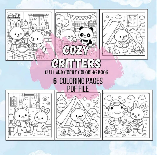 Cozy Critters Coloring Book downloadable