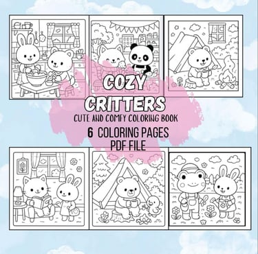Cozy Critters Coloring Book downloadable