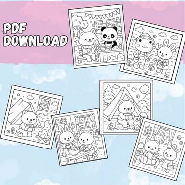 Cozy Critters Coloring Book downloadable