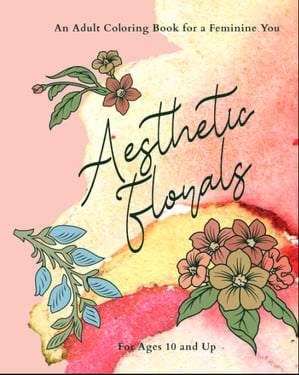 Aesthetic Florals coloring book
